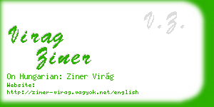 virag ziner business card